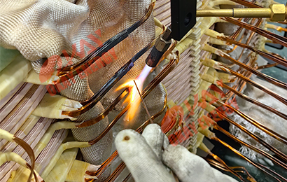 transformer rectangular copper wire welding